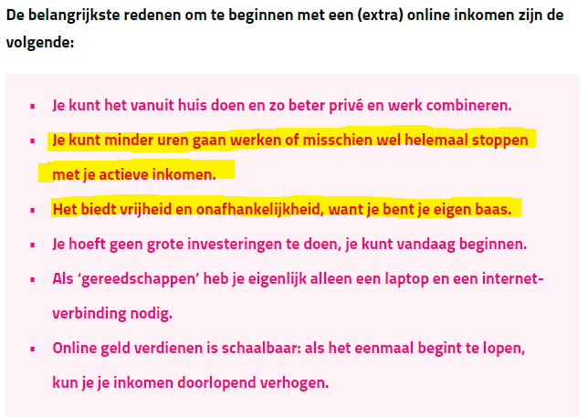 Op deze foto zie je hoofdstuk 4 over online geld verdienen uit het e-book Online Geld Verdienen In 10 Stappen