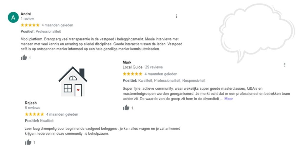 Op deze foto zie je Vastgoed Community ervaringen